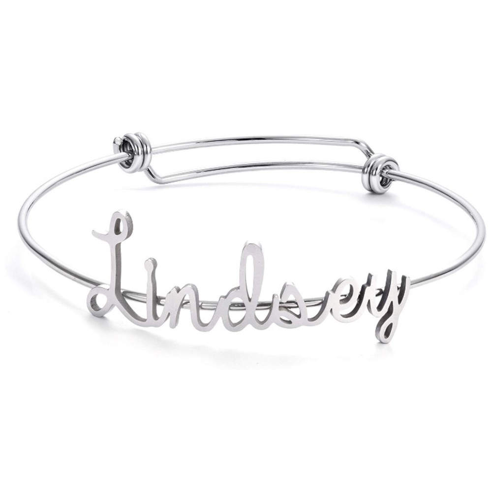 ✨LINDSEY SILVER ADJUSTABLE NAME BRACELET  *NWT*✨